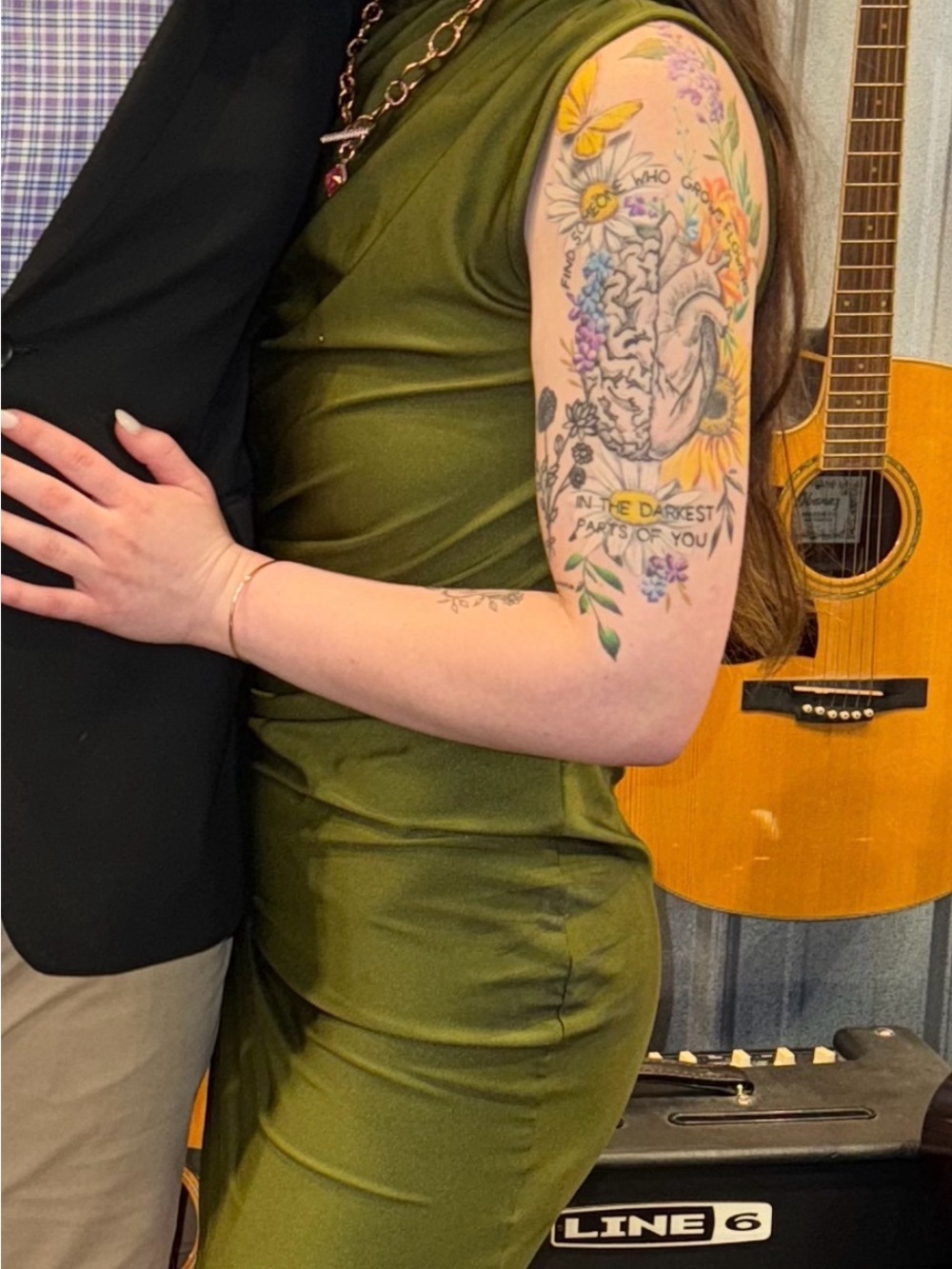 SHEIN Olive Green Mini Dress